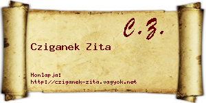 Cziganek Zita névjegykártya